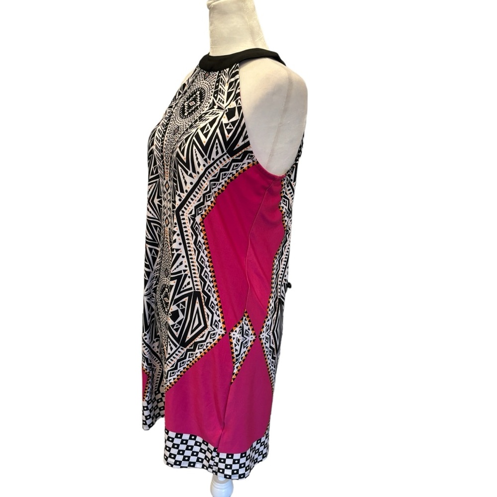 Venus Sheath Dress Black, White and Pink Small - Picture 3 of 13
